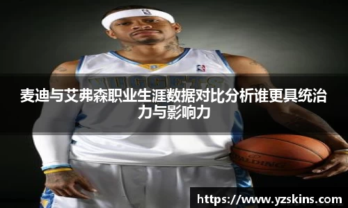 麦迪与艾弗森职业生涯数据对比分析谁更具统治力与影响力